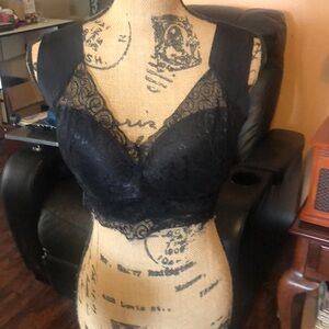 Black stretchy lace lightly padded Bra. Brand new never worn.